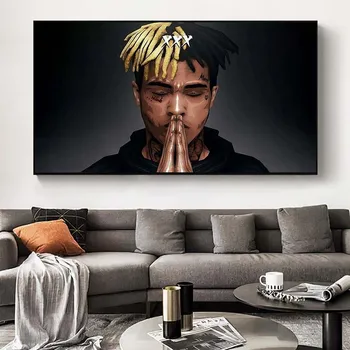 Droge rapper Platno Slikarstvo Rapper Star Plakat Hip Hop Umetnosti Slikarstva Moder Stenski Dekor Plakati Stenske Slike za Dom Design