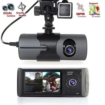 Dvojno Objektiv Avto DVR G-Senzor Kamere X3000 R300 1080P HD Dashcam 2,7-palčni Dash Cam Video Snemalnik Wth GPS Avto Varnostne Kamere