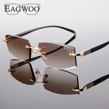EAGWOO Rimless sončna Očala G-8 sončna Očala Leče Recept Očala Barva Leče z Anti Bleščanje na Sončni svetlobi Anti UV 258038 Nova