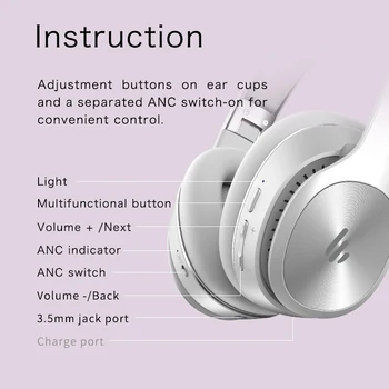 EDIFIER W828NB brezžične slušalke ANC Bluetooth slušalke do 25 ur predvajanja zložljiva zasnova