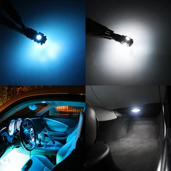 Edislight 12pcs Super Bela Modra Avtomobilske LED Sijalke Notranje zadeve Paket Komplet Za Obdobje 2009-2013 Acura TSX Zemljevid Dome Branje Licence Lučka
