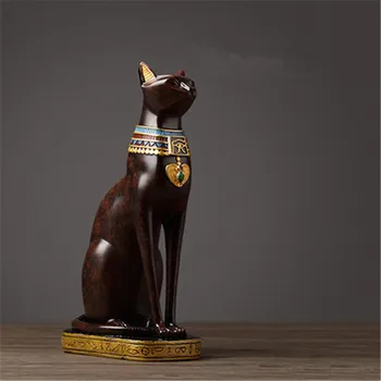 Egiptovski Srečen Mačka Obrti Kip Doma Dekor Sodobne Baster Boginja Bog Faraon Figur Kiparstvo Dekor Tabela Okraski Darilo M5228