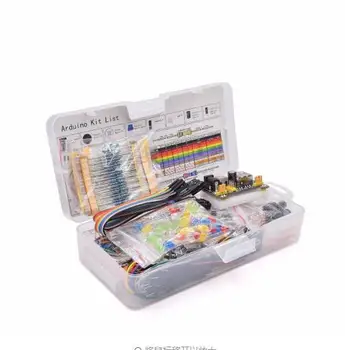 Elektronske Komponente Osnovne Starter Kit z 830 Tie-točk Breadboard Kabel Upor Kondenzator LED Potenciometer Polje Pakiranje 9873