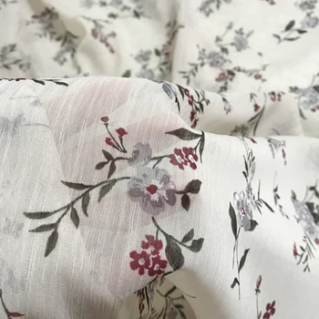 En meter Novo poletno visoke kakovosti Šifon tissu Floret tiskanje tkanine Moda obleko srajco materiala