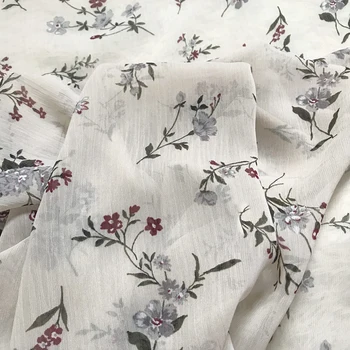 En meter Novo poletno visoke kakovosti Šifon tissu Floret tiskanje tkanine Moda obleko srajco materiala