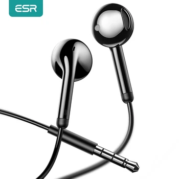 ESR Žične slušalke Za Xiaomi iPhone Samsung HD Super Bass Zmanjšanje Hrupa, 3,5 mm in-ear Slušalke Čepkov Z Mikrofonom Slušalke