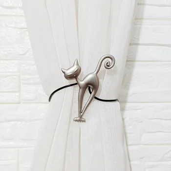 Evropski Stil Zavese Sponke Magnetni Trak za Zavese Kravato Ustvarjalne Fox Oblikovan Izsekavanje-prosto Vezani Palico Zavese Dodatki