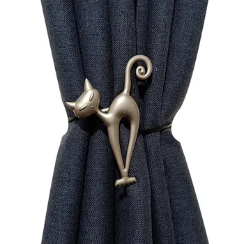 Evropski Stil Zavese Sponke Magnetni Trak za Zavese Kravato Ustvarjalne Fox Oblikovan Izsekavanje-prosto Vezani Palico Zavese Dodatki