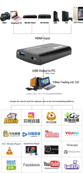 Ezcap 266 USB 3.0 Video Capture Card 1080P Igre Živo Ploščo Avdio Video Pretvornik MIC V HD Skozi za XBOX PS4