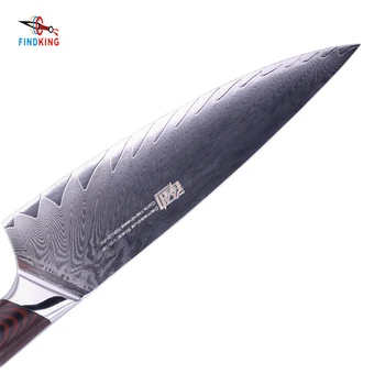 FINDKING 8 inch Pro G10 Ročaj Damask Nož pero vzorec 67 Plasti nerjavnega Jekla Kuhinje Kuhar Nož Gyuto