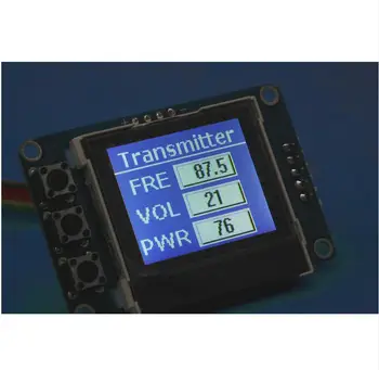 FM 5W 76M-108MHZ stereo PLL oddajnik suite 7W max moč frekvenca nastavljiv nosilec Sestavil odbor LCD Monitor C5-007