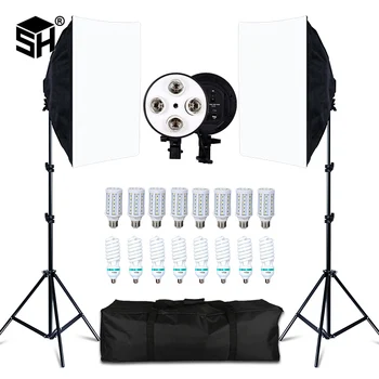 Foto Studio 8 LED 20W Softbox Kit Fotografske Razsvetljave, Komplet Fotoaparata & Foto Oprema 2 Lahka Stojalo 2 Softbox za Kamero Fotografije