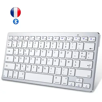 Francoski znak Tipkovnico Bluetooth, lahki Prenosni Slim Brezžični Tipkovnici clavier za iPad, iPhone iOS, Android, Windows Smart TV