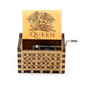 Freddie Mercury Music Box / Bohemian Rhapsody Music Box / Kraljica Music Box/ Lesene Vgravirana Music Box Freddie Mercury Fan Darilo