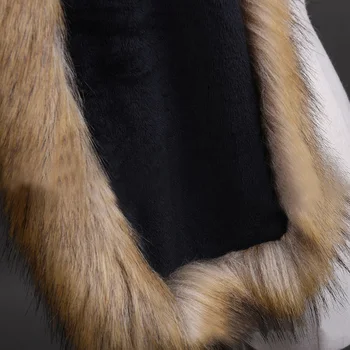FURSARCAR Luksuzni Žensk Specializiranimi za umetno Krzno, Šal 2020 Novo 175cm Dolgo Zimo Imitacije Lisica Krzno Šali Za Ženske Barva Rute