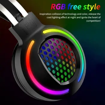 Gaming Slušalke 7.1 Prostorski Zvok, USB 3,5 mm Žično RGB Svetlobe Gaming Slušalke Z Mikrofonom Za Tablični RAČUNALNIK za PS4 Igralec