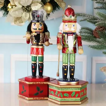 Glasba Božič Škatle Lesene Osebno Kreativna Darila, Ki Nutcracker Dekoracijo Universal Music Box Za Office Home Decors Ornament