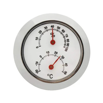 Gospodinjski Mini Kovinski Termometer, Higrometer za Sobno Temperaturo, Vlažnost Meter 9864