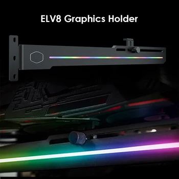 Grafična Kartica Nosilec Cooler Master ELV8 ARGB GPU Imetnik Nastavljiva Dolžina Višina za Urad, ki Skrbi Računalniške Potrebščine
