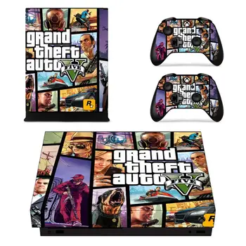 Grand Theft Auto GTA5 Polno Kritje Kože Konzolo in Krmilnik Nalepke Nalepke za Xbox One X Kože Nalepke Vinyl