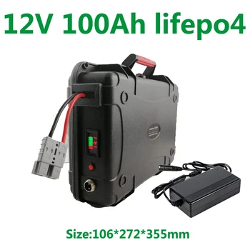 GTK nepremočljiva 12V 100AH Lifepo4 baterije BMS 12.8 V za 1000W Ladje pralni inverter Zasilno Napajanje Tricikel +10A Polnilnik