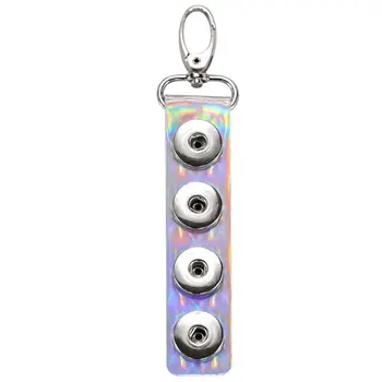 Gumb keychains za sublimacija Laser reflektor usnje ključnih verige nakit za ženske, prenos toplote prazno potrošni material 4styles