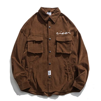 Han Fantje jesen/zima velvet majica trend divje priložnostne debele majica river orodje jakna