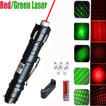 High Power Zeleni Laser Pogled Kazalec 5MW 532nm Zelena Rdeča Pika Lasersko Svetlobo Pero Močno Laser Laser Naprava Pero Z 18650 baterijo