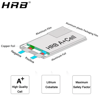 HRB Lipo Akumulator 2S 7.4 V 6000mah 60C XT60 T Dekani TRX EC5 XT90 RC Deli Primeru Težko Za Traxxas Letala Avtomobili, Čolni 4x4 1/8 1/10