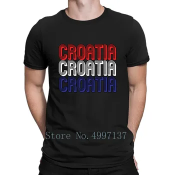 Hrvaška Nogomet Jersey Majica Retro T Shirt Svoboden Priložnostne Bombaž Pomlad Jesen Homme Pismo Po Meri O Neck Majica