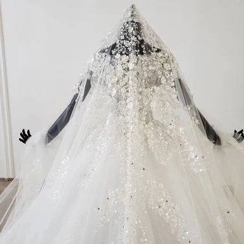 HTL1176 luksuzni poroka oblek o-vratu, kratke rokave appliques bleščica srystal čipke sparkly vestido de madrinha par casamento