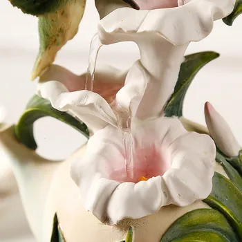 Hummingbird Teče Voda Dekoracijo Doma Dnevna Soba Namizje Smolo Ornament Urad mali Slap Obrti Darilo