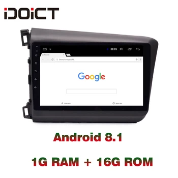 IDOICT Android 9.1 Avto DVD Predvajalnik, GPS Navigacija Multimedia Za Honda Civic Radio 2012-avtomobilski stereo sistem