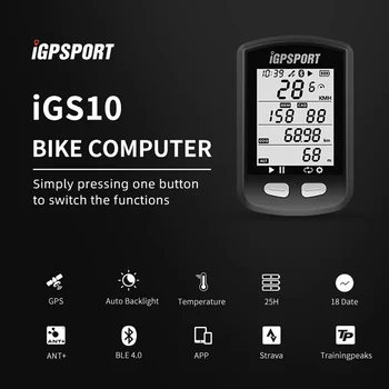 IGPSPORT IGS10 Kolo Računalnik ANT+ Bluetooth 4.0 Brezžični Kolesarski GPS Kolesarski Merilnika Hitrosti, Kadence Senzor Srčnega utripa