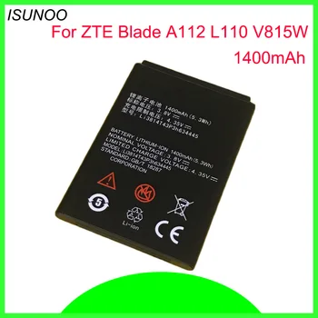 ISUNOO 1400mAh baterija Telefona za ZTE Blade A112 L110 Mobilnega Telefona Baterije Black Li3814T43P3h634445