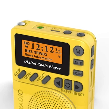 JABS Žep Dab Digitalnih Radijskih, od 87,5-108Mhz Mini Dab+ Digitalni Radio z Mp3 Predvajalnik, Fm Radio, Lcd Zaslon in Zvočnik