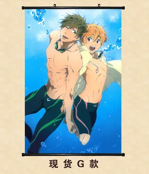 Japonska Dekorativne Slike Anime Brezplačno! - Iwatobi Plavati Klub Rin Matsuoka Hazuki Nagisa Ryugazaki Rei Doma Dekor Steno, Se Pomaknite Plakat
