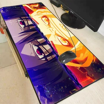 Japonske Anime Naruto RGB Mouse Pad Velike Miško Mat Velik Računalnik Mousepad Led Osvetlitvijo XXL Površino Mause Ploščica Tipkovnica Desk Mat