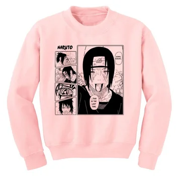 Japonski Anmie Naruto Natisnjeni Dolg Rokav Harajuku Hoodies majica za Ženske, Moške
