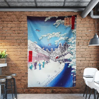 Japonski Krajinskega Slikarstva Wall Art Plakat, Zastave, Transparente, na Japonskem Doma Okraski Visi zastava 4 Gromments 3*5 M 144cm*96 cm Janpan