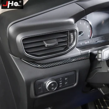 JHO ABS Ogljikovih Zrn Avto armaturne plošče Strani Strip Prekrivni Pokrov Trim Za Ford Explorer 2020 XLT Limited Platinum ST Dodatki