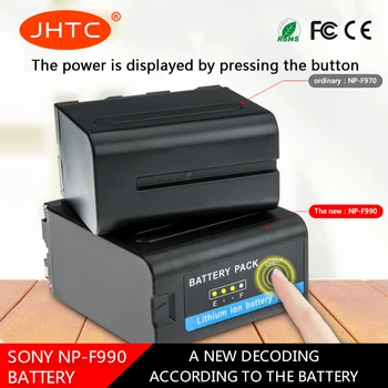 JHTC 3pc NP-F990 NP F990 8800mAh Fotoaparat Baterija Za Sony Kamero HXR-MC1500C NEX-EA50 DSR-PD198P HVR-Z7C NX3 5 LED Video Luč