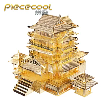 Jigsaw Puzzle Super Težko 3D Kovinski Puzzle Odrasli Model Montažo Kit Medenina Material DIY Igrača Zbirka Najboljše Darilo
