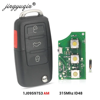 Jingyuqin 1J0959753AM Avto Daljinski Ključ za VW Beetle Golf, Passat Jetta 315Mhz ID48 1J0 959 753 SEM 5FA008399-30 2000-2006 Tipko F.o.b.
