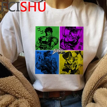 Jojo Bizarna Avantura Funny Cartoon Majica s kratkimi rokavi Moški Harajuku Japonski Anime T-shirt Poletje Grafični Tshirt Hip Hop Top Tees Moški