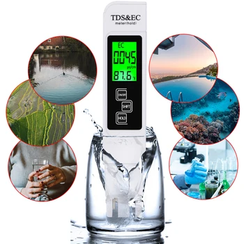 Kakovost vode Test Pero ES TDS Tester quarium Bazen Kakovosti Vode Analyzer PH Meter APurity Testiranje Pero Plavanje Zunanji Elementi