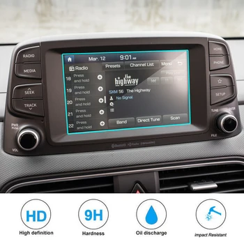 Kaljeno Steklo Zaslona Jekleno Zaščitno folijo Za Hyundai Kona Ultimate 7 palčni 8 inch Avto GPS Navigacija 2018 2019 2020 leto