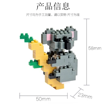 Kawada Nanoblock NBC-020 Koala uganka 150Pcs Diamond Mikro Velika gradniki Ustvarjalne Mini Opeke Igrače Za Otroke