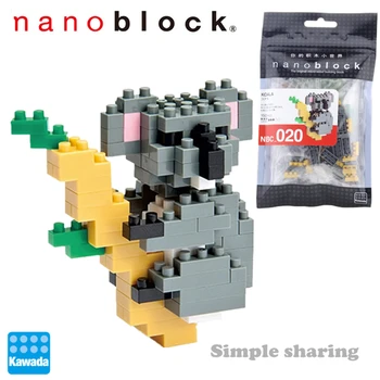 Kawada Nanoblock NBC-020 Koala uganka 150Pcs Diamond Mikro Velika gradniki Ustvarjalne Mini Opeke Igrače Za Otroke