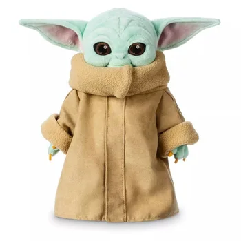 Kawaii 30 cm Disney Baby Yoda Plišastih Igrač Star Vojne Mandalorian Srčkan Baby Yoda Grogu Pliš Plišaste Lutke Igrače Fant Dekle Darila